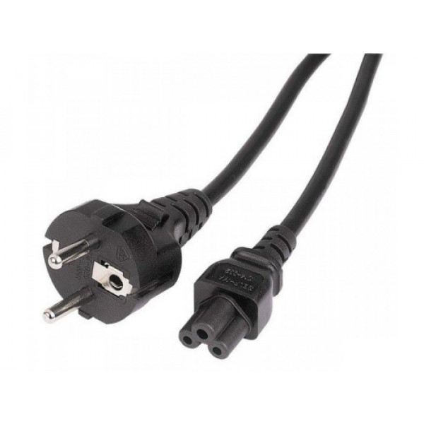 Кабель живлення (IEC C5) 3-пін/1,8 м/чорний