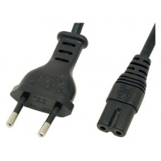 Кабель живлення (IEC C7) 2-пін/1,8 м/чорний